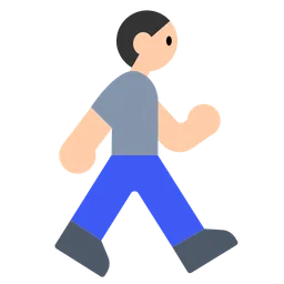 Person Walking: Light Skin Tone — Toss Face