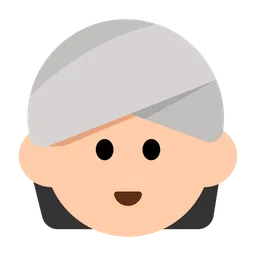 Person Wearing Turban: Light Skin Tone — Toss Face