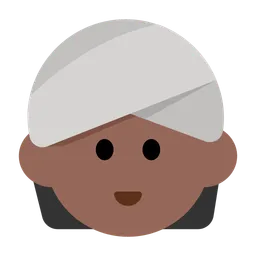 Person Wearing Turban: Medium-Dark Skin Tone — Toss Face