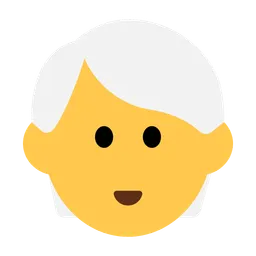 Person: White Hair — Toss Face
