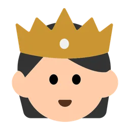 Person with Crown: Light Skin Tone — Toss Face
