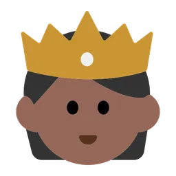Person with Crown: Medium-Dark Skin Tone — Toss Face
