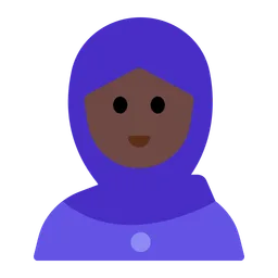 Woman with Headscarf: Dark Skin Tone — Toss Face