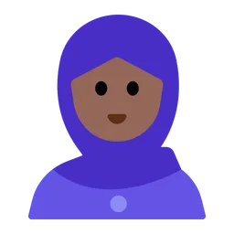 Woman with Headscarf: Medium-Dark Skin Tone — Toss Face