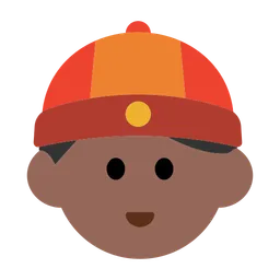 Person with Skullcap: Medium-Dark Skin Tone — Toss Face