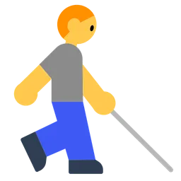 Person with White Cane — Toss Face