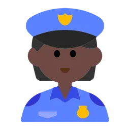 Police Officer: Dark Skin Tone — Toss Face