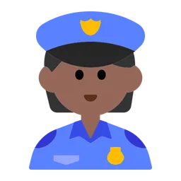 Police Officer: Medium-Dark Skin Tone — Toss Face