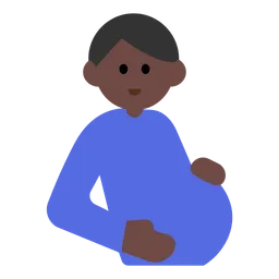 Pregnant Man: Dark Skin Tone — Toss Face