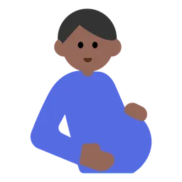 Pregnant Man: Medium-Dark Skin Tone — Toss Face