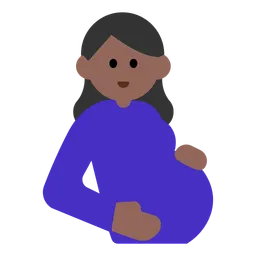 Pregnant Woman: Medium-Dark Skin Tone — Toss Face