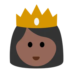 Princess: Medium-Dark Skin Tone — Toss Face