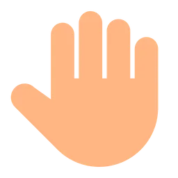 Raised Back of Hand: Medium-Light Skin Tone — Toss Face