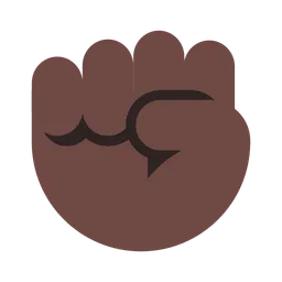 Raised Fist: Dark Skin Tone — Toss Face