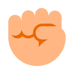Raised Fist: Medium-Light Skin Tone — Toss Face