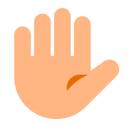 Raised Hand: Medium-Light Skin Tone — Toss Face