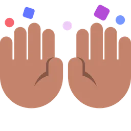 Raising Hands: Medium Skin Tone — Toss Face