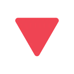 Down-Pointing Red Triangle — Toss Face