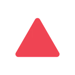 Up-Pointing Red Triangle — Toss Face