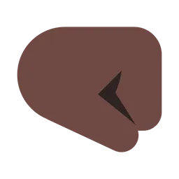 Right-Facing Fist: Dark Skin Tone — Toss Face