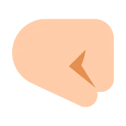 Right-Facing Fist: Light Skin Tone — Toss Face