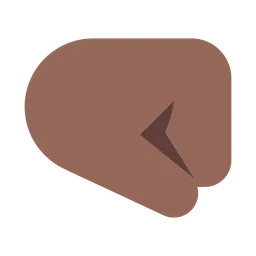 Right-Facing Fist: Medium-Dark Skin Tone — Toss Face