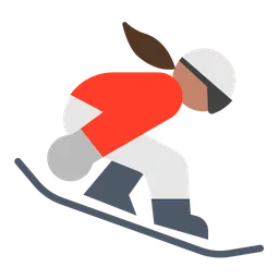 Snowboarder: Medium Skin Tone — Toss Face