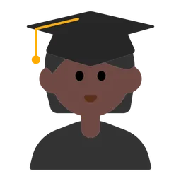 Student: Dark Skin Tone — Toss Face