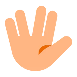 Vulcan Salute: Medium-Light Skin Tone — Toss Face