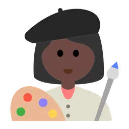 Woman Artist: Dark Skin Tone — Toss Face