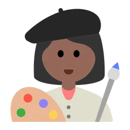Woman Artist: Medium-Dark Skin Tone — Toss Face