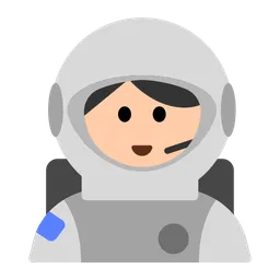 Woman Astronaut: Light Skin Tone — Toss Face