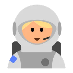 Woman Astronaut: Medium-Light Skin Tone — Toss Face