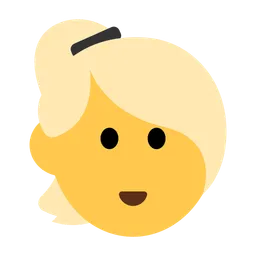 Woman: Blond Hair — Toss Face