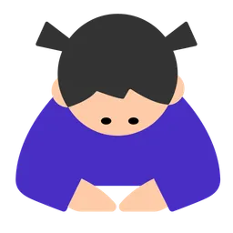 Woman Bowing: Light Skin Tone — Toss Face