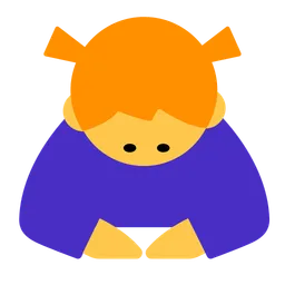 Woman Bowing — Toss Face