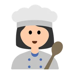 Woman Cook: Light Skin Tone — Toss Face