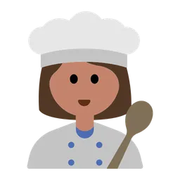 Woman Cook: Medium Skin Tone — Toss Face