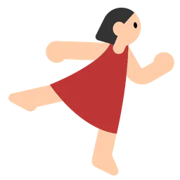 Woman Dancing: Light Skin Tone — Toss Face