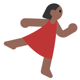 Woman Dancing: Medium-Dark Skin Tone — Toss Face
