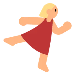 Woman Dancing: Medium-Light Skin Tone — Toss Face