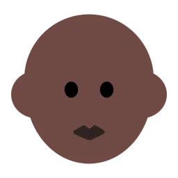 Woman: Dark Skin Tone, Bald — Toss Face