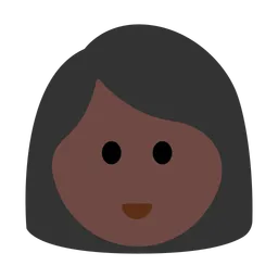 Woman: Dark Skin Tone — Toss Face