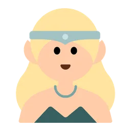 Woman Elf: Light Skin Tone — Toss Face