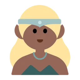 Woman Elf: Medium-Dark Skin Tone — Toss Face