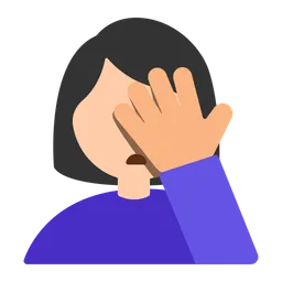Woman Facepalming: Light Skin Tone — Toss Face