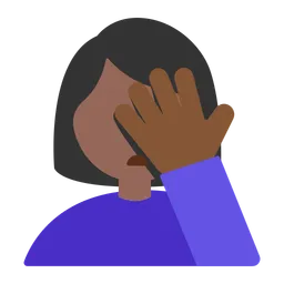 Woman Facepalming: Medium-Dark Skin Tone — Toss Face