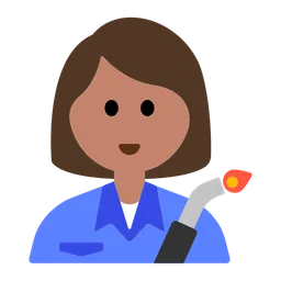 Woman Factory Worker: Medium Skin Tone — Toss Face