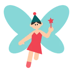 Woman Fairy: Light Skin Tone — Toss Face