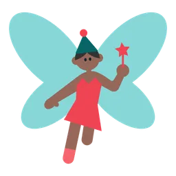 Woman Fairy: Medium-Dark Skin Tone — Toss Face